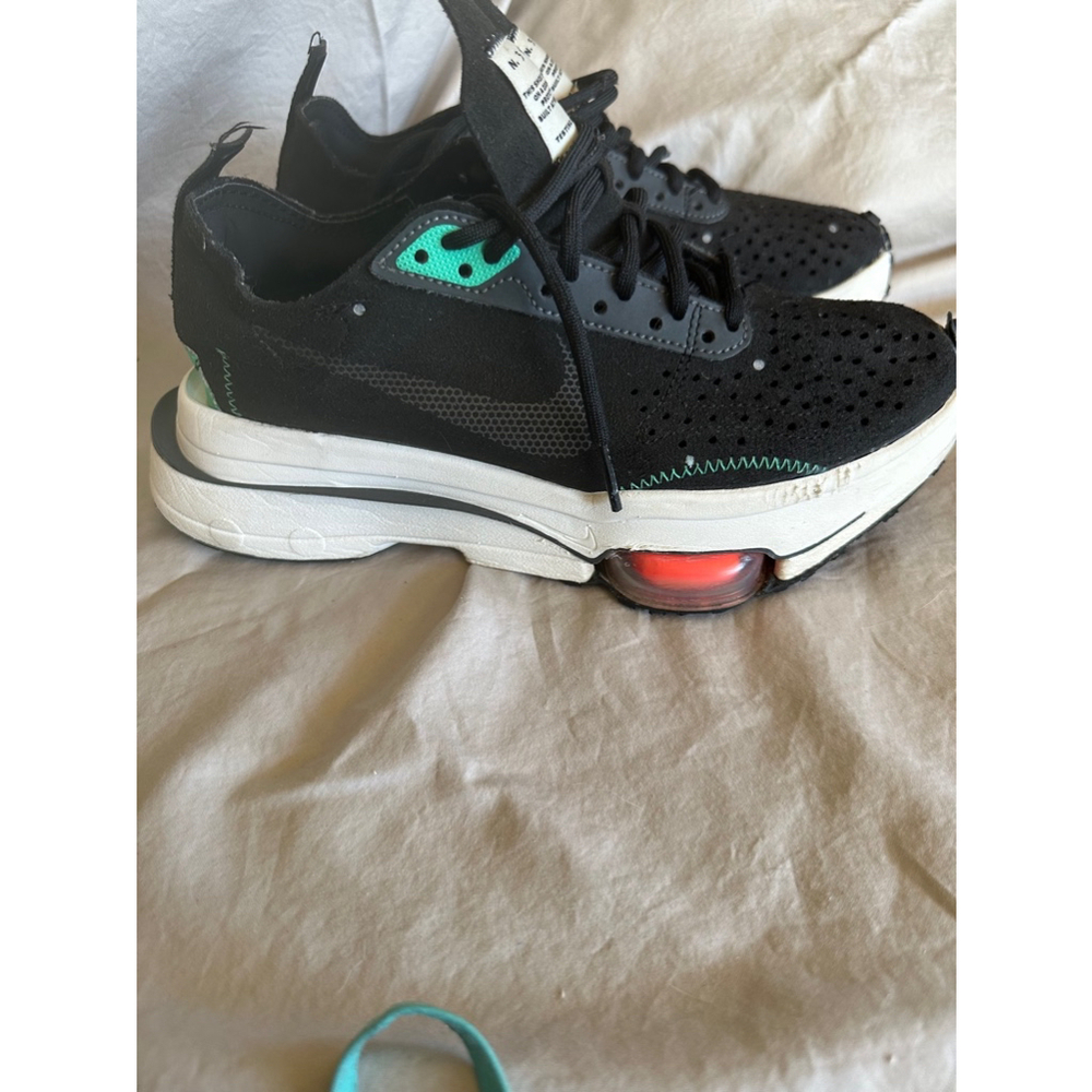 Nike Boys Girls Unisex Shoes Size 5.5 6 Low Tops Laces Black White Teal Special